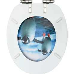 Helloshop26 Lot de deux sièges abattants WC mdf