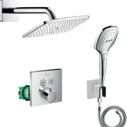 Hansgrohe Lot robinet douche encastré thermostatique + Douche de tête Raindance E 240 fixation murale* Colonne De Douche Encastrable