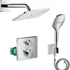 Hansgrohe Lot robinet douche encastré thermostatique Ecostat Square + Douche de tête Raindance E 240* Colonne De Douche Encastrable