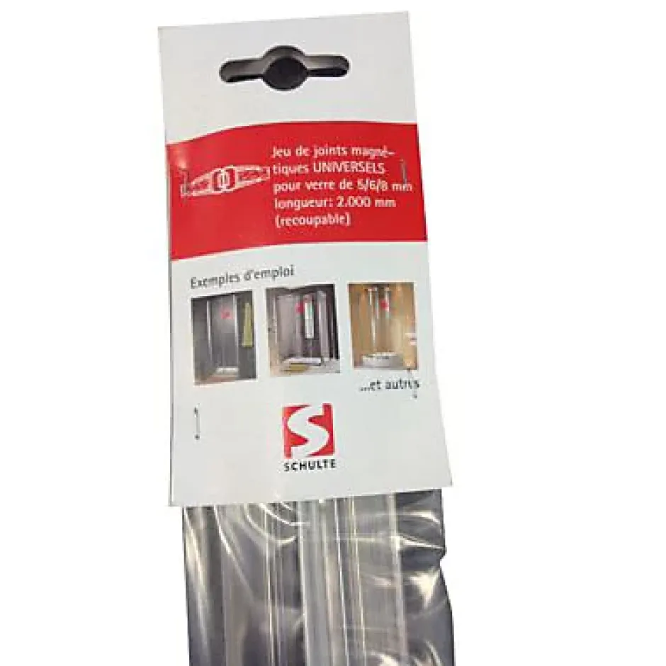 Schulte Lots de 2 joints d'étanchéité magnétiques pour portes et parois de douche, 210 cm, universels* Porte De Douche