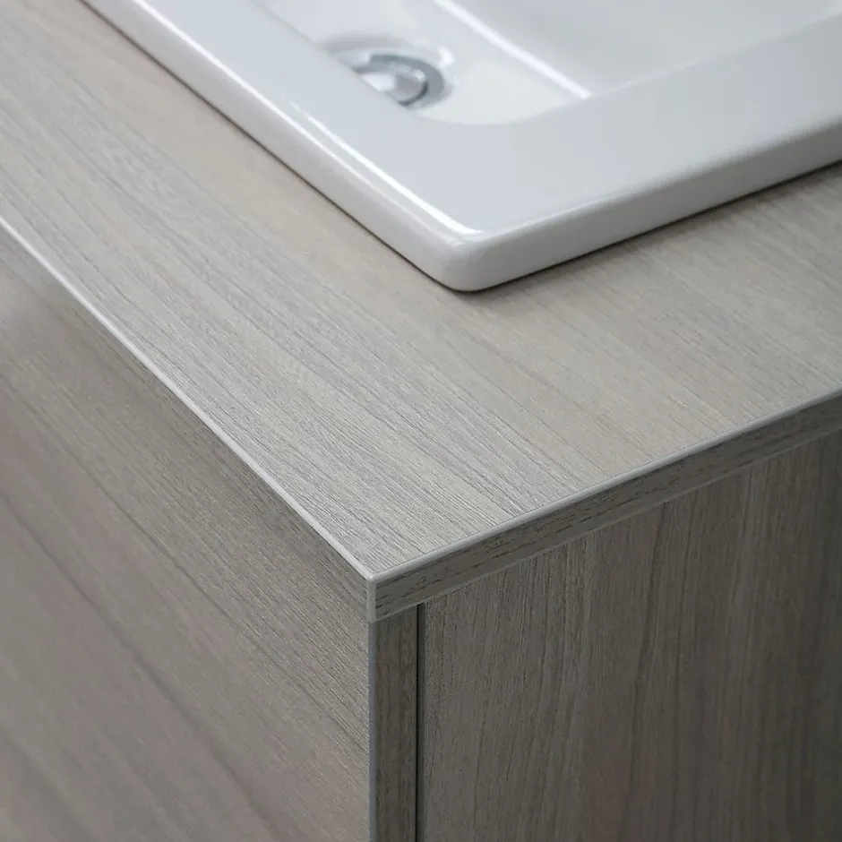 Kiamami Valentina Lotto Meuble De Salle De Bain Mural 80Cm Avec Lavabo Et Miroir