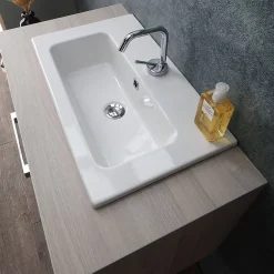 Kiamami Valentina Lotto Meuble De Salle De Bain Mural 80Cm Avec Lavabo Et Miroir