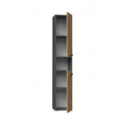 Topeshop LUANA - Meuble salle de bain 2 portes - 31x30x174 cm - Colonne rangement SDB
