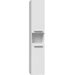 Topeshop LUANA - Meuble salle de bain 2 portes - Dimensions 31x30x174 cm - Colonne rangement SDB* Meuble De Salle De Bains Faible Profondeur