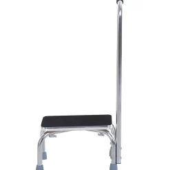 Homcom Marche avec barre d'appui - marchepied de sécurité - marche d'accès au bain - plateforme & patins antidérapants - acier galvanisé* Siège De Douche