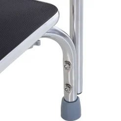 Homcom Marche avec barre d'appui - marchepied de sécurité - marche d'accès au bain - plateforme & patins antidérapants - acier galvanisé* Siège De Douche