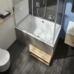 Jacob Delafon Marche pied pour baignoire 160 cm bois