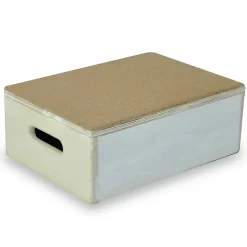 Aidapt Marchepied en bois 10 cm - avec revêtement liège pour salle de bain ou dans la maison - Anti dérapant