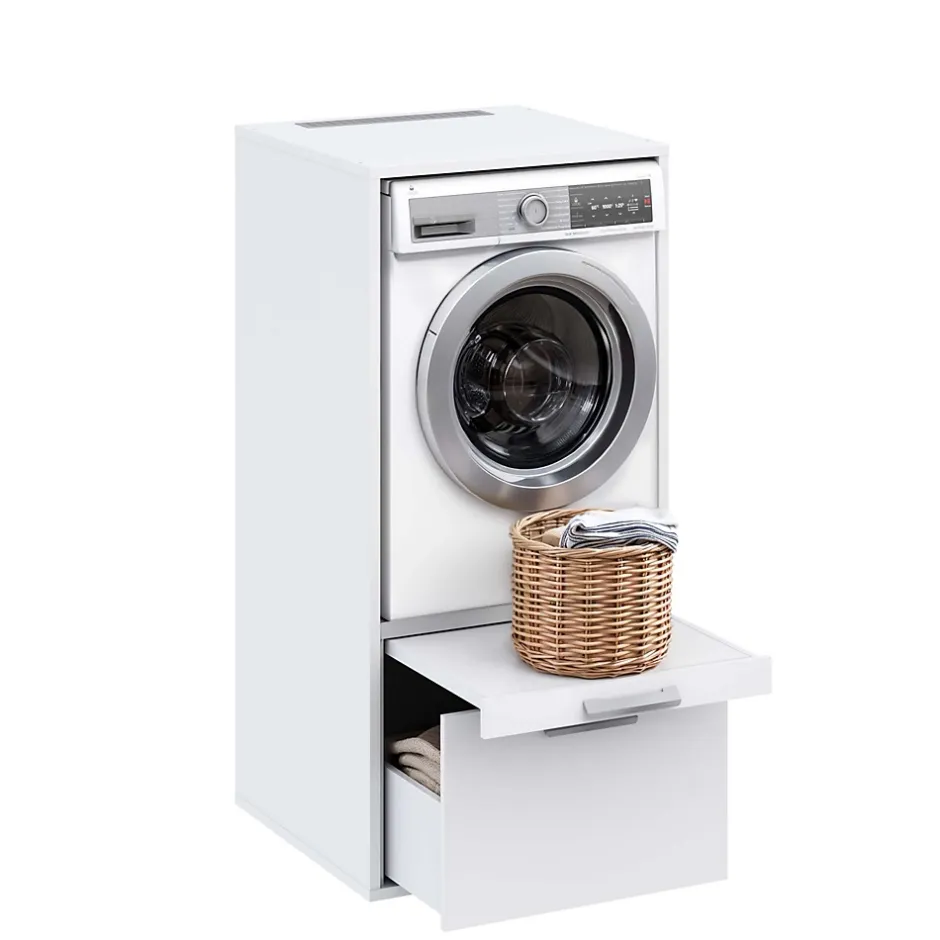 T-Bath Meuble armoire pour machine à laver 67,2x144cm blanc* Rangement Buanderie