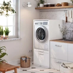 T-Bath Meuble armoire pour machine à laver 67,2x144cm blanc* Rangement Buanderie