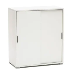 The White Stone Meuble Bas 2 Portes Coulissantes Blanc