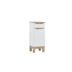 Stellameuble Meuble bas de rangement sur pied pour salle de bain BALI WHITE 35cm* Meuble Sous Lavabo