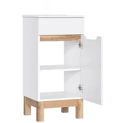 Stellameuble Meuble bas de rangement sur pied pour salle de bain BALI WHITE 35cm* Meuble Sous Lavabo