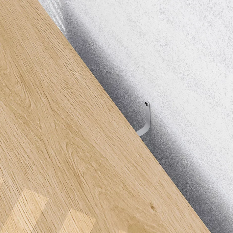 Homcom Meuble bas de salle de bain style bohème - 2 portes, 2 niches - gris effet bois clair naturel