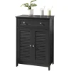 Sobuy Meuble Bas de Salle de Bain avec Tiroir, Buffet Commode, FRG238-DG,* Meuble De Salle De Bains Faible Profondeur|Etagère Salle De Bains