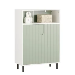 Sobuy Meuble Bas de Salle de Bain Meuble de Rangement avec 2 Portes, BZR138-GR,