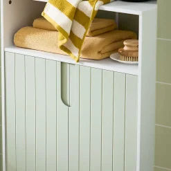 Sobuy Meuble Bas de Salle de Bain Meuble de Rangement avec 2 Portes, BZR138-GR,
