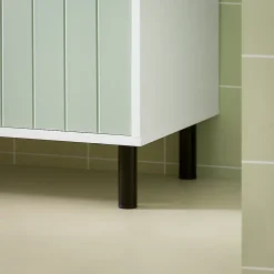 Sobuy Meuble Bas de Salle de Bain Meuble de Rangement avec 2 Portes, BZR138-GR,