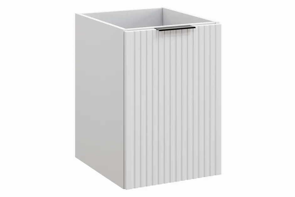 Furnidea Meuble bas de salle de bain avec panier à linge ADEL BLANC40 cm