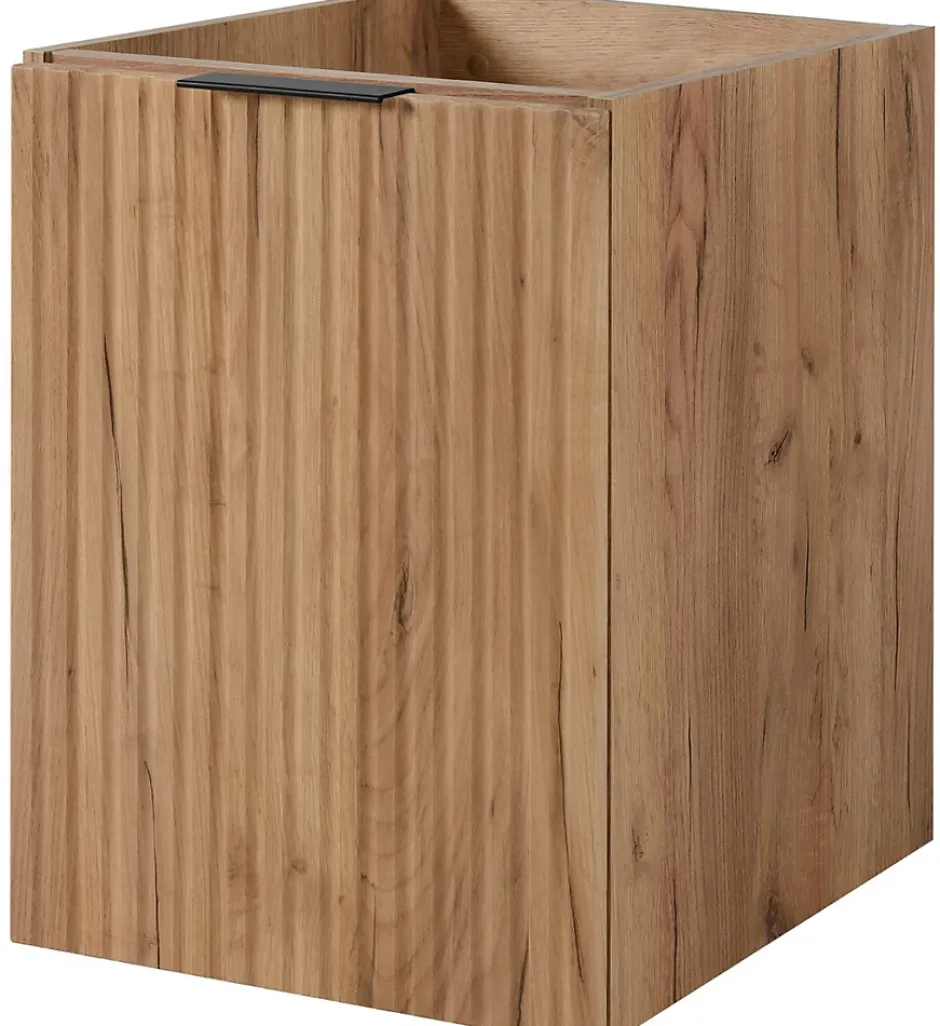 Furnidea Meuble bas de salle de bain à suspendre avec une porte FLOW CHÊNE 40 cm