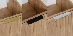 Furnidea Meuble bas de salle de bain à suspendre avec une porte FLOW CHÊNE 40 cm