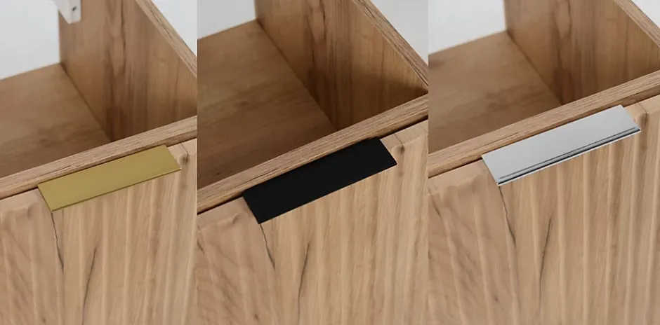 Furnidea Meuble bas de salle de bain à suspendre avec une porte FLOW CHÊNE 40 cm