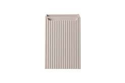 Furnidea Meuble bas de salle de bain NOVA CACHEMIRE avec panier à linge et plan CHÊNE 40 cm