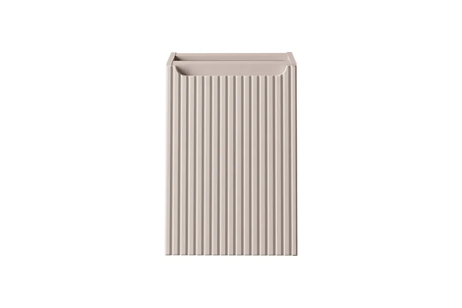 Furnidea Meuble bas de salle de bain NOVA CACHEMIRE avec panier à linge et plan CHÊNE 40 cm