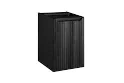Furnidea Meuble bas de salle de bain avec panier à linge et plan NOVA NOIR 40 cm* Armoire De Salle De Bains
