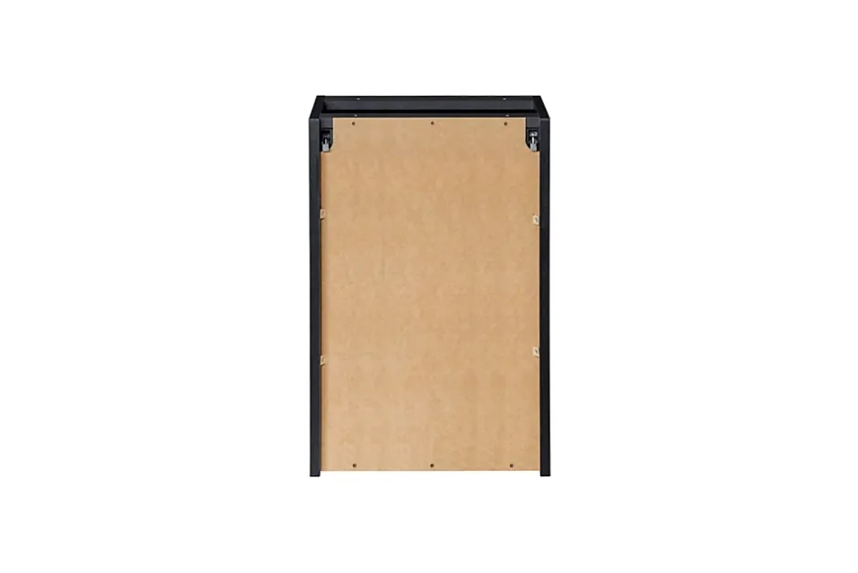 Furnidea Meuble bas de salle de bain avec panier à linge et plan NOVA NOIR 40 cm* Armoire De Salle De Bains