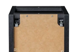 Furnidea Meuble bas de salle de bain avec panier à linge et plan NOVA NOIR 40 cm* Armoire De Salle De Bains