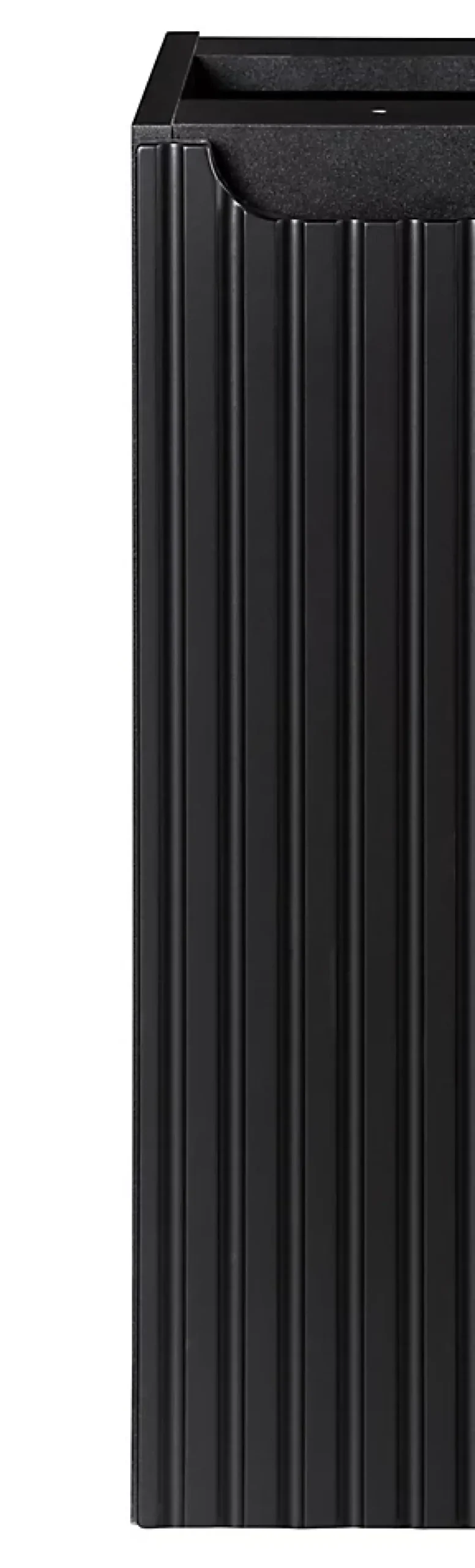Furnidea Meuble bas de salle de bain avec panier à linge et plan NOVA NOIR 40 cm* Armoire De Salle De Bains