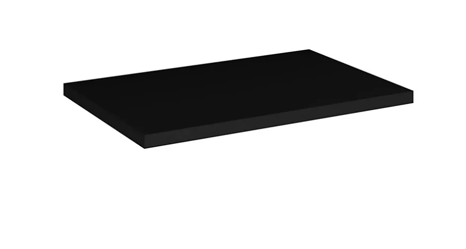Furnidea Meuble bas de salle de bain avec panier à linge et plan NOVA NOIR 40 cm* Armoire De Salle De Bains