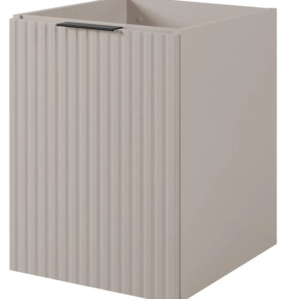 Furnidea Meuble bas de salle de bain à suspendre avec une porte FLOW CACHEMIRE 40 cm