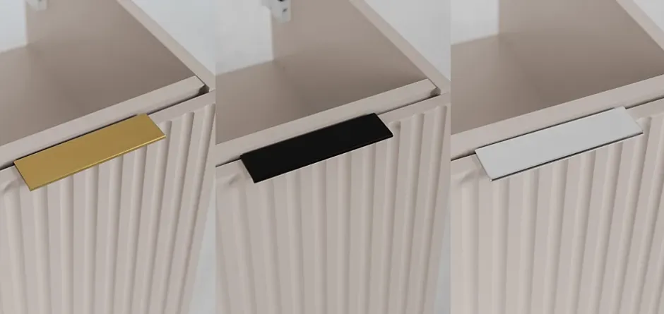 Furnidea Meuble bas de salle de bain à suspendre avec une porte FLOW CACHEMIRE 40 cm
