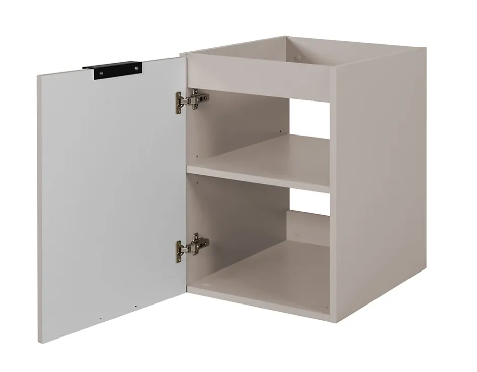 Furnidea Meuble bas de salle de bain à suspendre avec une porte FLOW CACHEMIRE 40 cm