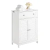 Sobuy Meuble Bas de Salle de Bain Armoire Toilette Buffet Commode, FRG238-W,