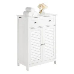 Sobuy Meuble Bas de Salle de Bain Armoire Toilette Buffet Commode, FRG238-W,