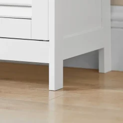 Sobuy Meuble Bas de Salle de Bain Armoire Toilette Buffet Commode, FRG238-W,