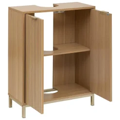5Five Meuble bas Tasso sous lavabo effet bois naturel - Beige-* Meuble Sous Lavabo