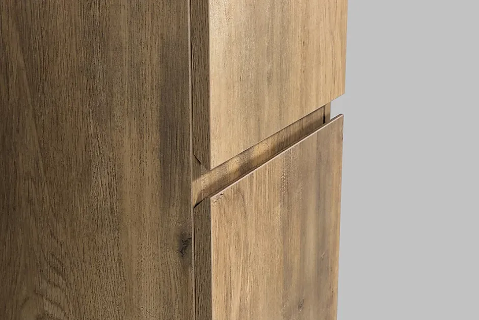 Bernstein Meuble Colonne Armoire suspendue MDF Chêne 165x35x30cm, charnière à droite, Livrée assemblée - ALICE
