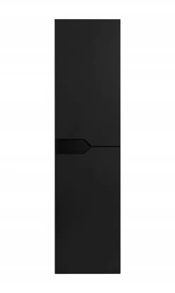 Furnidea Meuble colonne de salle de bain suspendu MODERN noir 35 x 136 cm