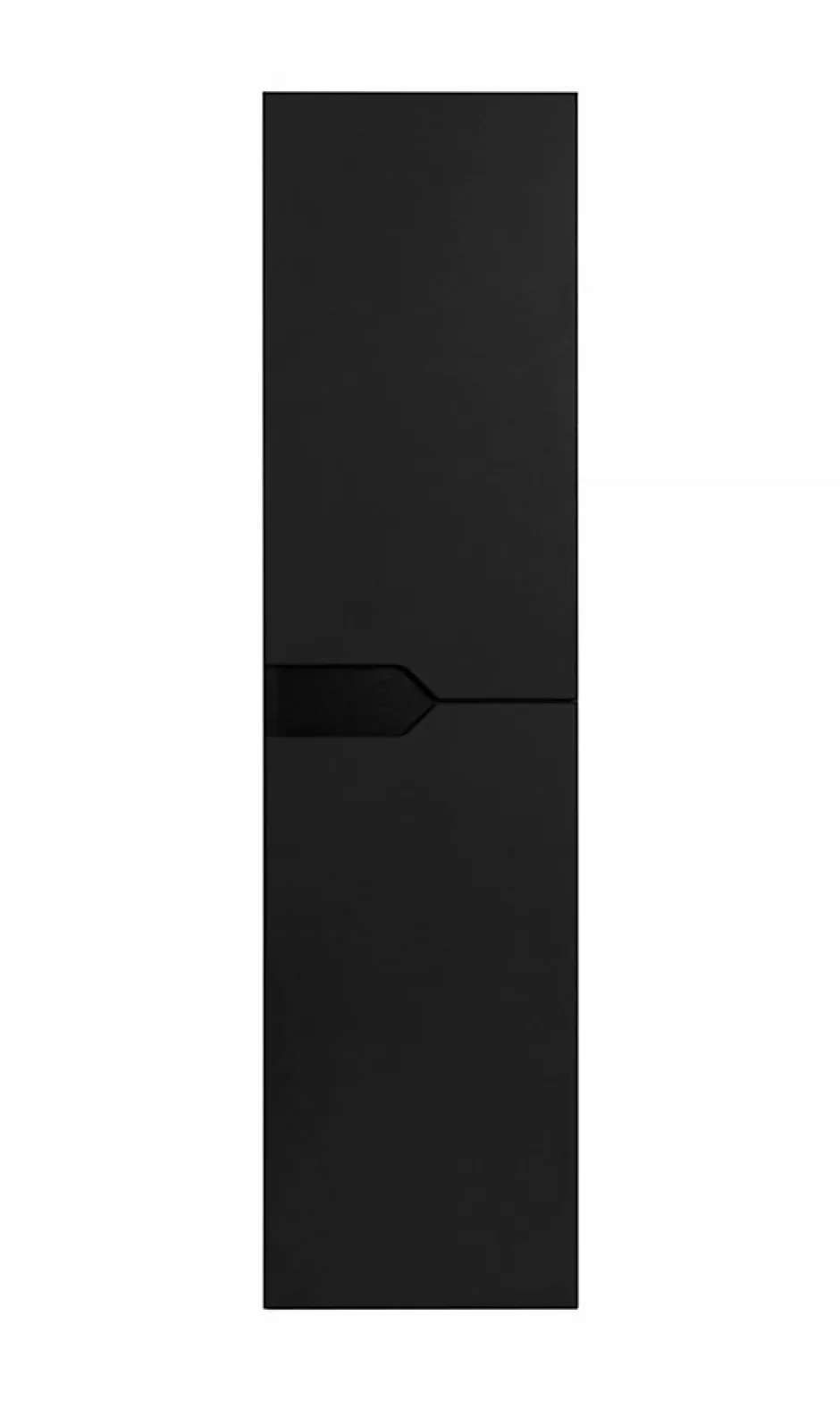 Furnidea Meuble colonne de salle de bain suspendu MODERN noir 35 x 136 cm