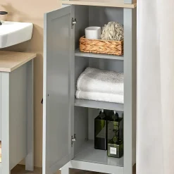 Sobuy Meuble Colonne de Salle de Bain, Armoire Haute, BZR68-HG,