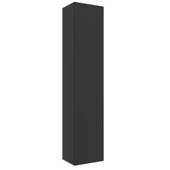 Planète Bain Meuble colonne de salle de bain H 140 cm coloris noir mat à suspendre - KARAIB
