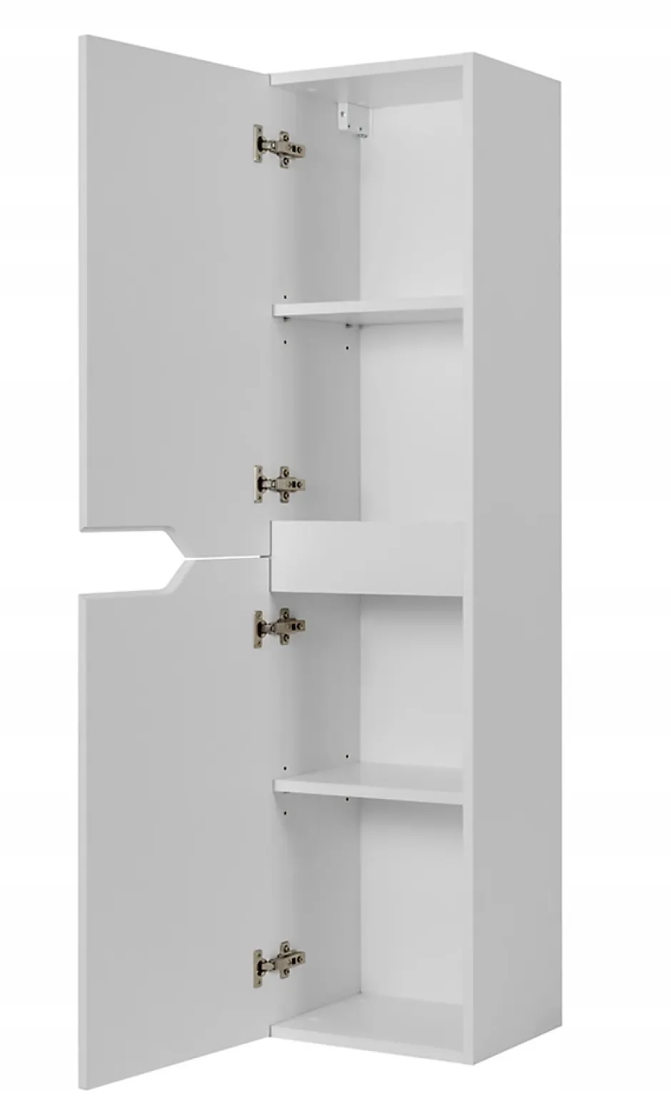 Furnidea Meuble colonne de salle de bain suspendu MODERN blanc 35 x 136 cm* Colonne De Salle De Bains