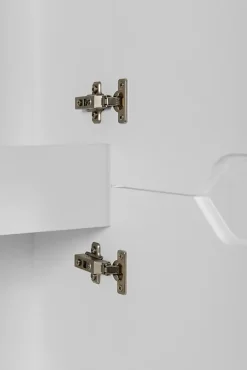 Furnidea Meuble colonne de salle de bain suspendu MODERN blanc 35 x 136 cm* Colonne De Salle De Bains
