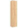 Planète Bain Meuble colonne de salle de bain H 140 cm effet chêne brut à suspendre - KARAIB* Colonne De Salle De Bains