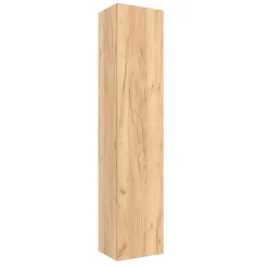 Planète Bain Meuble colonne de salle de bain H 140 cm effet chêne brut à suspendre - KARAIB* Colonne De Salle De Bains