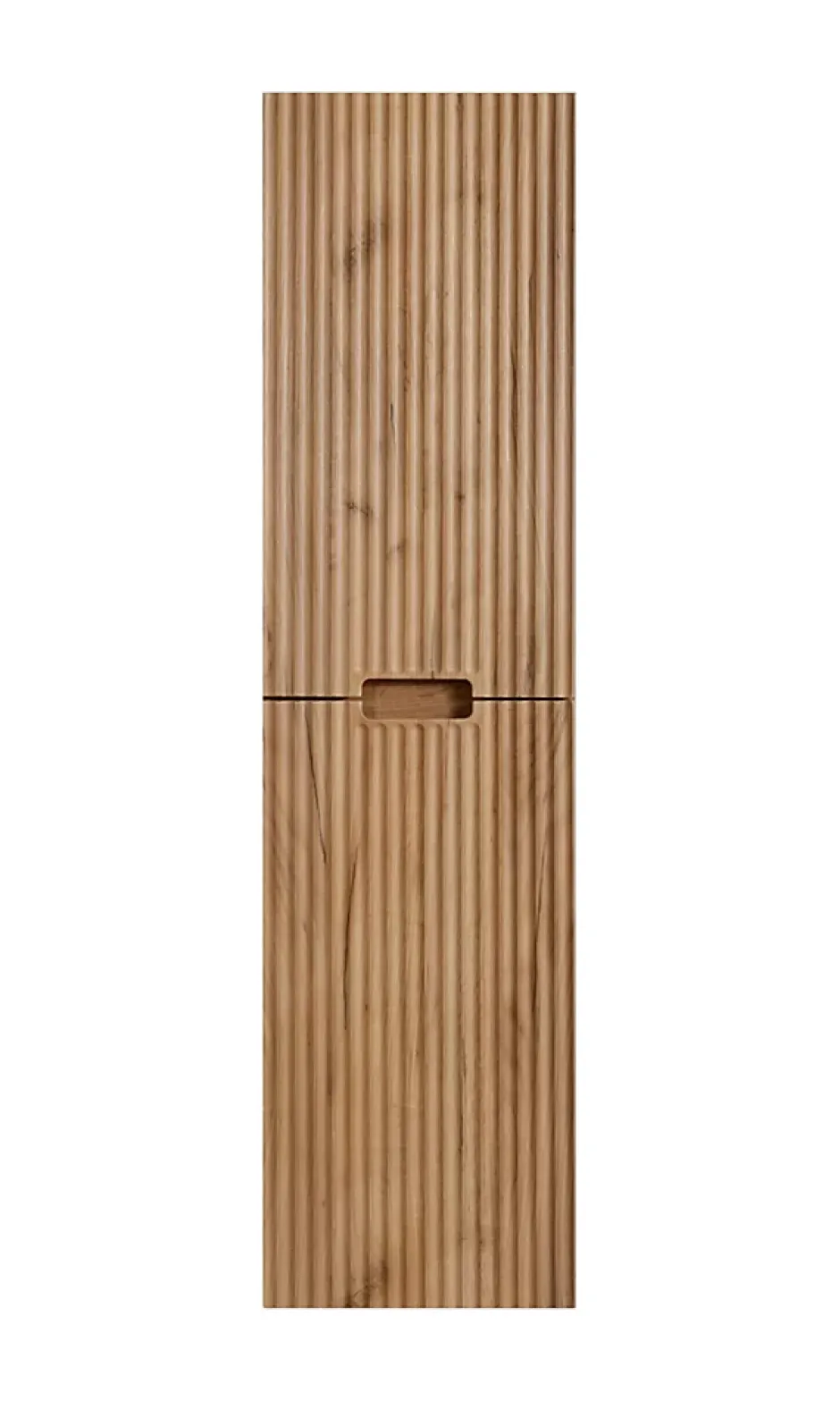 Furnidea Meuble colonne de salle de bain suspendu VENA chêne 36 x 136 cm
